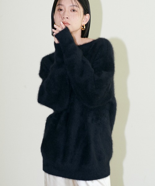 LARUTA（ラルータ）の「【LARUTA】FOX混Vネックゆるニット（ニット