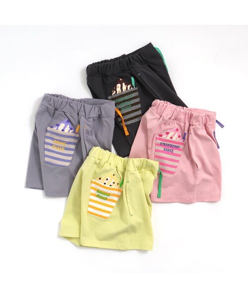 BREEZE（ブリーズ）の「【セットアップ対応】シェイクポケットパンツ_4分丈（その他パンツ・キッズ・ライム/チャコール/ピンク/パープル・120/130/140/110/100/90/80）」の5枚目の写真