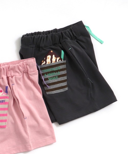 BREEZE（ブリーズ）の「【セットアップ対応】シェイクポケットパンツ_4分丈（その他パンツ・キッズ・ライム/チャコール/ピンク/パープル・120/130/140/110/100/90/80）」の2枚目の写真