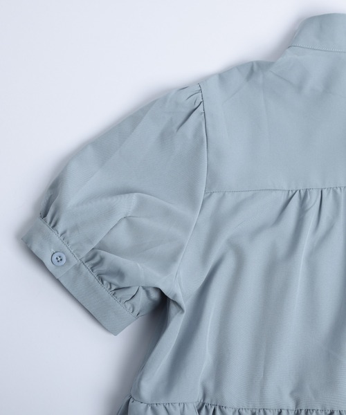 SUGAR BISKET（シュガービスケット）の「パフ袖ティアードワンピース（ワンピース・レディース・ブラック/ブルーグレー/ホワイト系その他/ブラック系その他・M/L）」の20枚目の写真