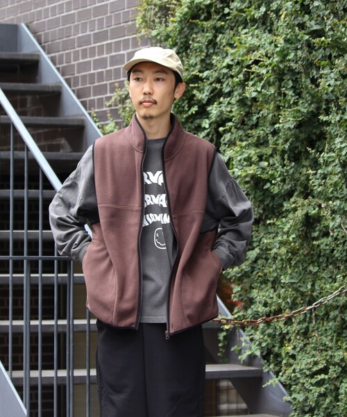 GLOSTER(グロスター)の「【GLOSTER/グロスター】フリース配色ベスト ジップアップ(ベスト・メンズ・ブラウン/ブラック/グレイッシュベージュ・S/M/L)」の10枚目の写真