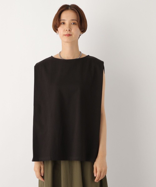 LEPSIM(レプシィム)の「ショルダータックノースリ2 964229(Tシャツ/カットソー・レディース・ブラック/ブラウン/ブラック×ホワイト/オフホワイト・FREE)」の13枚目の写真