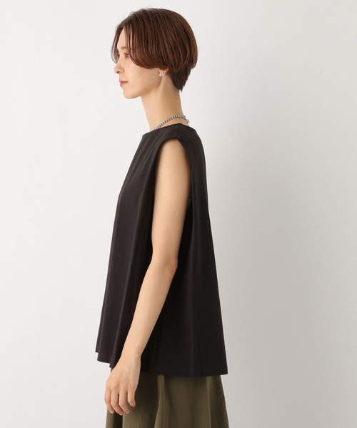 LEPSIM(レプシィム)の「ショルダータックノースリ2 964229(Tシャツ/カットソー・レディース・ブラック/ブラウン/ブラック×ホワイト/オフホワイト・FREE)」の16枚目の写真