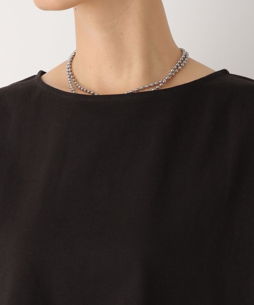 LEPSIM(レプシィム)の「ショルダータックノースリ2 964229(Tシャツ/カットソー・レディース・ブラック/ブラウン/ブラック×ホワイト/オフホワイト・FREE)」の19枚目の写真