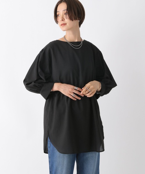 LEPSIM（レプシィム）の「2P2WAYデザイン5分袖ブラウス　963311（シャツ/ブラウス・レディース・グリーン/キャメル/ブラック/オフホワイト・FREE）」の10枚目の写真