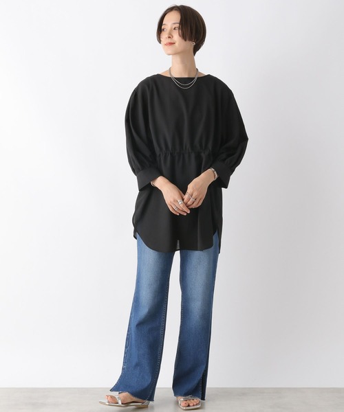 LEPSIM（レプシィム）の「2P2WAYデザイン5分袖ブラウス　963311（シャツ/ブラウス・レディース・グリーン/キャメル/ブラック/オフホワイト・FREE）」の14枚目の写真