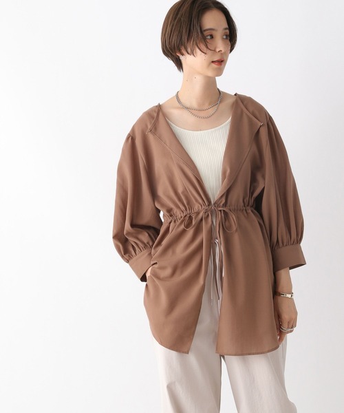 LEPSIM（レプシィム）の「2P2WAYデザイン5分袖ブラウス　963311（シャツ/ブラウス・レディース・グリーン/キャメル/ブラック/オフホワイト・FREE）」の18枚目の写真