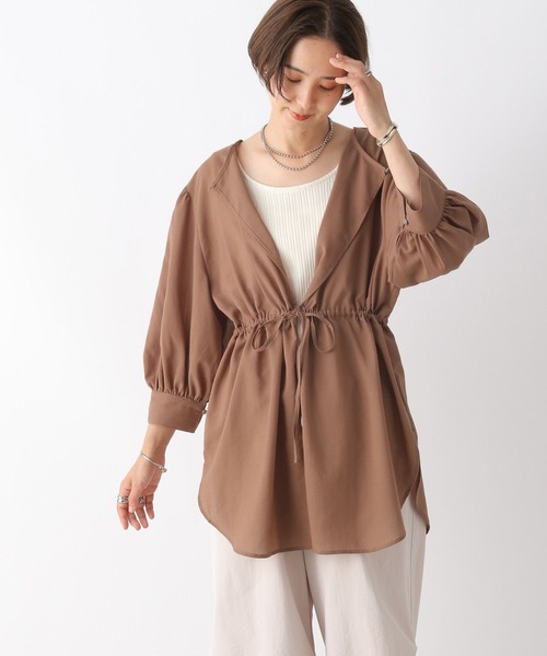 LEPSIM（レプシィム）の「2P2WAYデザイン5分袖ブラウス　963311（シャツ/ブラウス・レディース・グリーン/キャメル/ブラック/オフホワイト・FREE）」の19枚目の写真