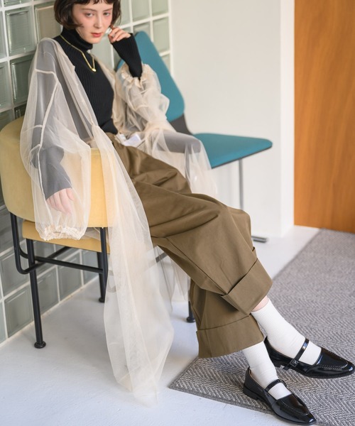 チュール付きワンピース♪お出かけデートにもパーティーにも女子