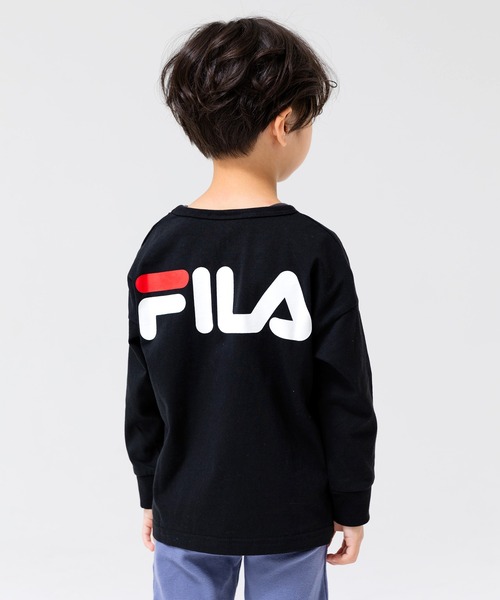 FILA(フィラ)の「FILA / フィラ ロゴ長袖Tシャツ(Tシャツ/カットソー・キッズ・F/D/C/H/G/B/E/A/I・80cm/130cm/110cm/120cm/90cm/100cm)」の2枚目の写真