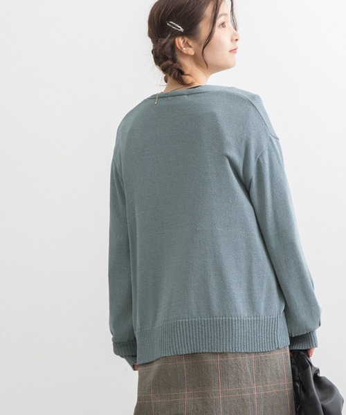 POU DOU DOU（プードゥドゥ）の「マシーンウォッシャブルVネックカーディガン（カーディガン/ボレロ・レディース・ブルー/イエロー/ブラック・3）」の13枚目の写真