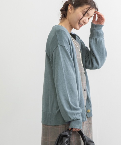 POU DOU DOU（プードゥドゥ）の「マシーンウォッシャブルVネックカーディガン（カーディガン/ボレロ・レディース・ブルー/イエロー/ブラック・3）」の14枚目の写真