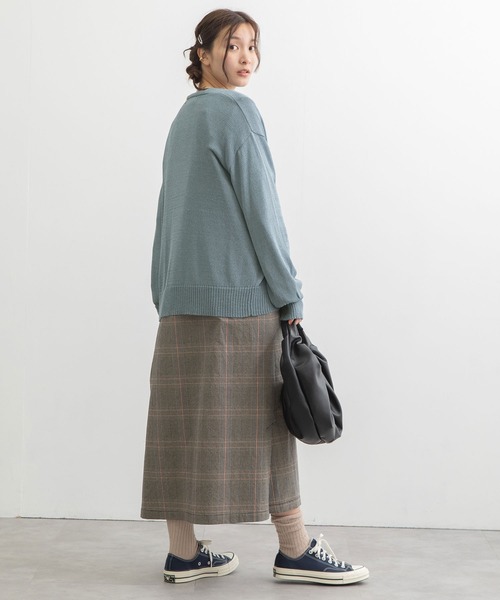 POU DOU DOU（プードゥドゥ）の「マシーンウォッシャブルVネックカーディガン（カーディガン/ボレロ・レディース・ブルー/イエロー/ブラック・3）」の17枚目の写真