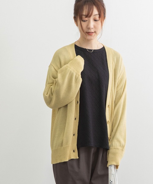 POU DOU DOU（プードゥドゥ）の「マシーンウォッシャブルVネックカーディガン（カーディガン/ボレロ・レディース・ブルー/イエロー/ブラック・3）」の18枚目の写真