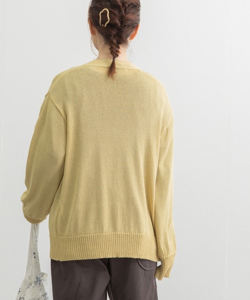 POU DOU DOU（プードゥドゥ）の「マシーンウォッシャブルVネックカーディガン（カーディガン/ボレロ・レディース・ブルー/イエロー/ブラック・3）」の21枚目の写真