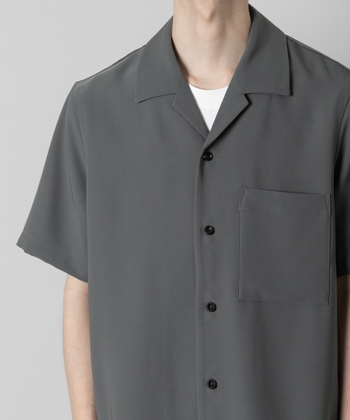 ATTACHMENT(アタッチメント)の「PE コンパクトツイル スリムフィット オープンカラーS/Sシャツ / PE COMPACT TWILL SLIM FIT OPEN COLLAR S/S SHIRT(シャツ/ブラウス・メンズ・ブラック/ベージュ/グレー/ホワイト・1/2/3)」の17枚目の写真
