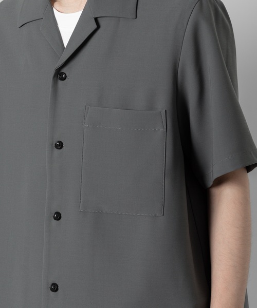 ATTACHMENT(アタッチメント)の「PE コンパクトツイル スリムフィット オープンカラーS/Sシャツ / PE COMPACT TWILL SLIM FIT OPEN COLLAR S/S SHIRT(シャツ/ブラウス・メンズ・ブラック/ベージュ/グレー/ホワイト・1/2/3)」の18枚目の写真