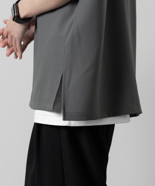 ATTACHMENT(アタッチメント)の「PE コンパクトツイル スリムフィット オープンカラーS/Sシャツ / PE COMPACT TWILL SLIM FIT OPEN COLLAR S/S SHIRT(シャツ/ブラウス・メンズ・ブラック/ベージュ/グレー/ホワイト・1/2/3)」の19枚目の写真
