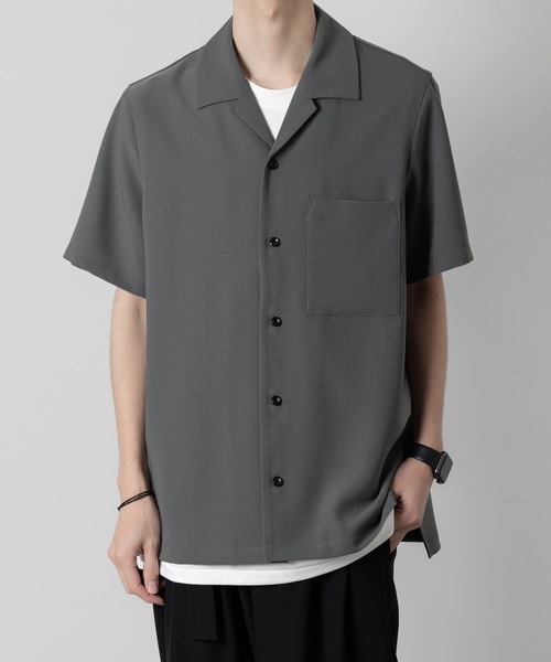 ATTACHMENT(アタッチメント)の「PE コンパクトツイル スリムフィット オープンカラーS/Sシャツ / PE COMPACT TWILL SLIM FIT OPEN COLLAR S/S SHIRT(シャツ/ブラウス・メンズ・ブラック/ベージュ/グレー/ホワイト・1/2/3)」の20枚目の写真