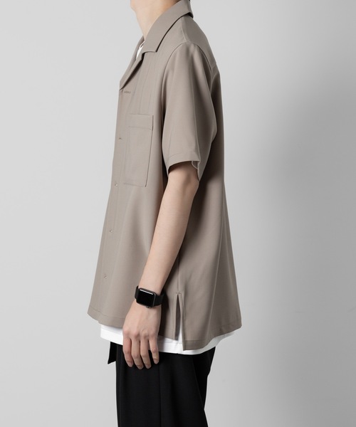 ATTACHMENT(アタッチメント)の「PE コンパクトツイル スリムフィット オープンカラーS/Sシャツ / PE COMPACT TWILL SLIM FIT OPEN COLLAR S/S SHIRT(シャツ/ブラウス・メンズ・ブラック/ベージュ/グレー/ホワイト・1/2/3)」の13枚目の写真