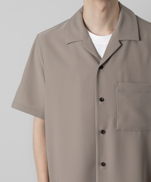ATTACHMENT(アタッチメント)の「PE コンパクトツイル スリムフィット オープンカラーS/Sシャツ / PE COMPACT TWILL SLIM FIT OPEN COLLAR S/S SHIRT(シャツ/ブラウス・メンズ・ブラック/ベージュ/グレー/ホワイト・1/2/3)」の5枚目の写真
