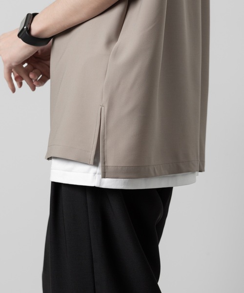 ATTACHMENT(アタッチメント)の「PE コンパクトツイル スリムフィット オープンカラーS/Sシャツ / PE COMPACT TWILL SLIM FIT OPEN COLLAR S/S SHIRT(シャツ/ブラウス・メンズ・ブラック/ベージュ/グレー/ホワイト・1/2/3)」の7枚目の写真