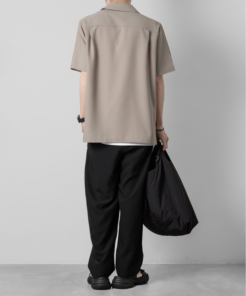 ATTACHMENT(アタッチメント)の「PE コンパクトツイル スリムフィット オープンカラーS/Sシャツ / PE COMPACT TWILL SLIM FIT OPEN COLLAR S/S SHIRT(シャツ/ブラウス・メンズ・ブラック/ベージュ/グレー/ホワイト・1/2/3)」の10枚目の写真