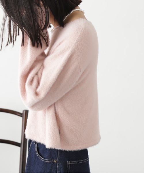 FREE'S MART（フリーズマート）の「◆ソフトフェザーニット（ニット/セーター・レディース・オフホワイト/ベージュ/ライトグリーン/ピンク・FREE）」の19枚目の写真