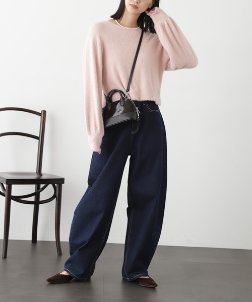 FREE'S MART（フリーズマート）の「◆ソフトフェザーニット（ニット/セーター・レディース・オフホワイト/ベージュ/ライトグリーン/ピンク・FREE）」の20枚目の写真