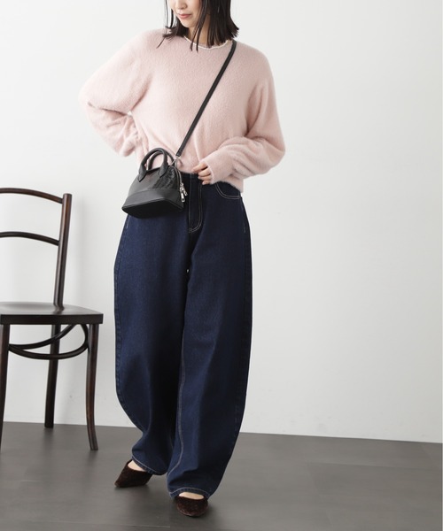 FREE'S MART（フリーズマート）の「◆ソフトフェザーニット（ニット/セーター・レディース・オフホワイト/ベージュ/ライトグリーン/ピンク・FREE）」の21枚目の写真