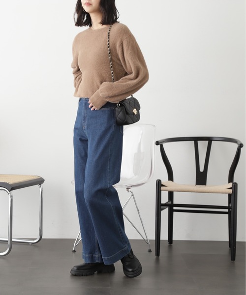 FREE'S MART（フリーズマート）の「◆ソフトフェザーニット（ニット/セーター・レディース・オフホワイト/ベージュ/ライトグリーン/ピンク・FREE）」の15枚目の写真