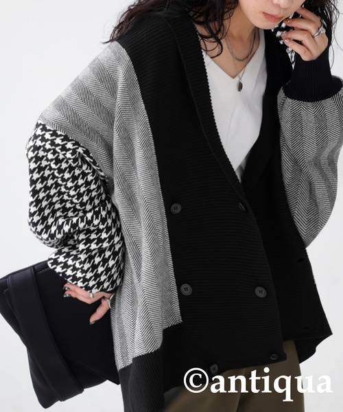 DISCOVERED - LOOPING KNIT CARDIGAN / ブラック | Tempt