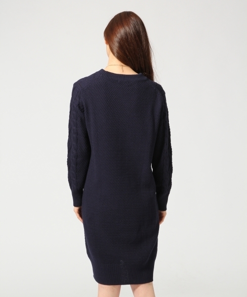 GLOBAL WORK（グローバルワーク）の「7ゲージコットンアクリルケーブルニットワンピース/567432（ワンピース・レディース・ホワイト/ボルドー/ネイビー/グレー/カーキ/グレー系その他・MEDIUM/LARGE）」の12枚目の写真