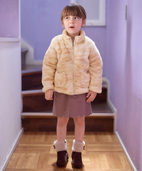 ANY（エニィ）の「ネコポケットボアブルゾン（ブルゾン・キッズ・サックスブルー系/ブラック系/ブラウン系1/ライラック系8/ピンク系/ライラック系/ローズ系・130/100/120/110）」の12枚目の写真