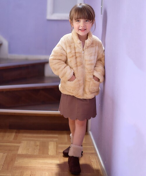 ANY（エニィ）の「ネコポケットボアブルゾン（ブルゾン・キッズ・サックスブルー系/ブラック系/ブラウン系1/ライラック系8/ピンク系/ライラック系/ローズ系・130/100/120/110）」の13枚目の写真