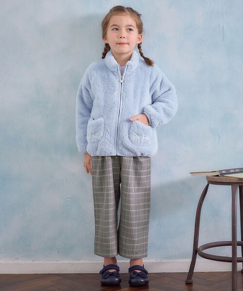 ANY（エニィ）の「ネコポケットボアブルゾン（ブルゾン・キッズ・サックスブルー系/ブラック系/ブラウン系1/ライラック系8/ピンク系/ライラック系/ローズ系・130/100/120/110）」の14枚目の写真