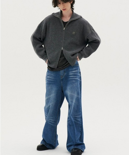 REON STUDIO（レオンスタジオ）の「【RE:ON STUDIO】WASHED WIDE DENIM（デニムパンツ・メンズ・ブルー/ブラック・M/L）」の19枚目の写真