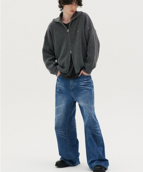 REON STUDIO（レオンスタジオ）の「【RE:ON STUDIO】WASHED WIDE DENIM（デニムパンツ・メンズ・ブルー/ブラック・M/L）」の20枚目の写真