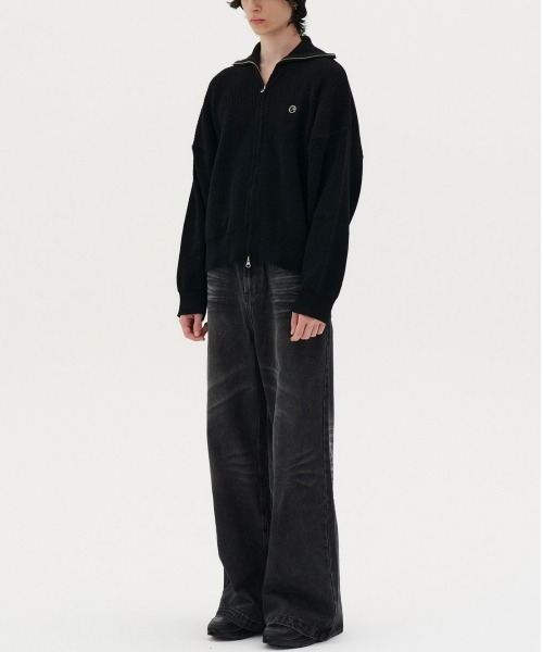 REON STUDIO（レオンスタジオ）の「【RE:ON STUDIO】WASHED WIDE DENIM（デニムパンツ・メンズ・ブルー/ブラック・M/L）」の9枚目の写真