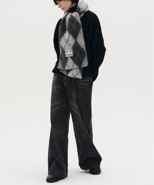 REON STUDIO（レオンスタジオ）の「【RE:ON STUDIO】WASHED WIDE DENIM（デニムパンツ・メンズ・ブルー/ブラック・M/L）」の7枚目の写真