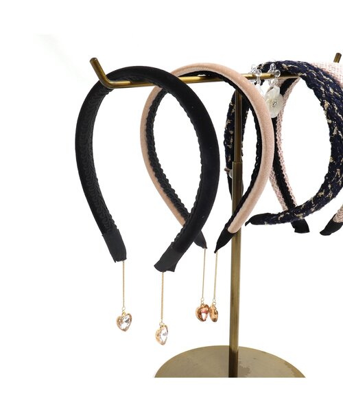 apres les cours（アプレレクール）の「ハートチャーム付きベロアカチューシャ（カチューシャ・キッズ・ブラック/ベージュ・FREE）」の11枚目の写真