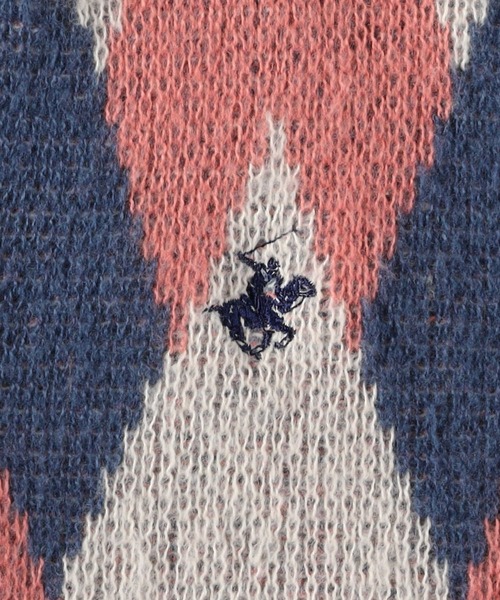BEVERLY HILLS POLO CLUB（ビバリーヒルズポロクラブ）の「【BEVERLY HILLS POLO CLUB】【ＢＡＣＫ ＮＵＭＢＥＲコラボ】アーガイル柄ニットカーディガン（カーディガン/ボレロ・レディース・イエロー/ピンク・L/M）」の21枚目の写真