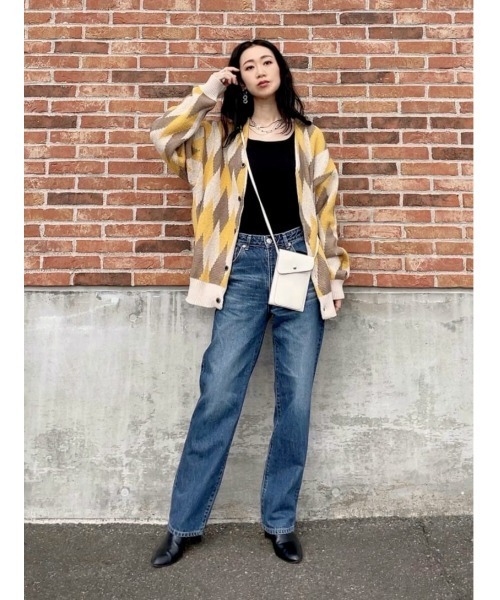 BEVERLY HILLS POLO CLUB（ビバリーヒルズポロクラブ）の「【BEVERLY HILLS POLO CLUB】【ＢＡＣＫ ＮＵＭＢＥＲコラボ】アーガイル柄ニットカーディガン（カーディガン/ボレロ・レディース・イエロー/ピンク・L/M）」の13枚目の写真