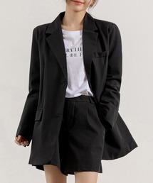 DAY CLOSET（デイ クローゼット）の「レディース カジュアルジャケット+キュロットショートパンツ 上下2点セット（セットアップ）」