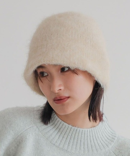 LOWRYS FARM（ローリーズファーム）の「シャギーモヘアフウバケハ　976154（ハット・レディース・ブラック/ピンク/ブルー/アイボリー・FREE）」の2枚目の写真