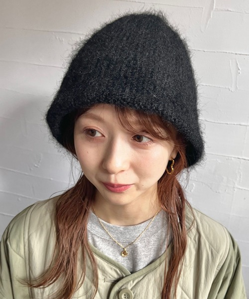 LOWRYS FARM（ローリーズファーム）の「シャギーモヘアフウバケハ　976154（ハット・レディース・ブラック/ピンク/ブルー/アイボリー・FREE）」の3枚目の写真