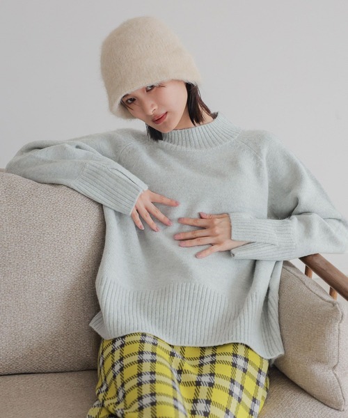 LOWRYS FARM（ローリーズファーム）の「シャギーモヘアフウバケハ　976154（ハット・レディース・ブラック/ピンク/ブルー/アイボリー・FREE）」の5枚目の写真