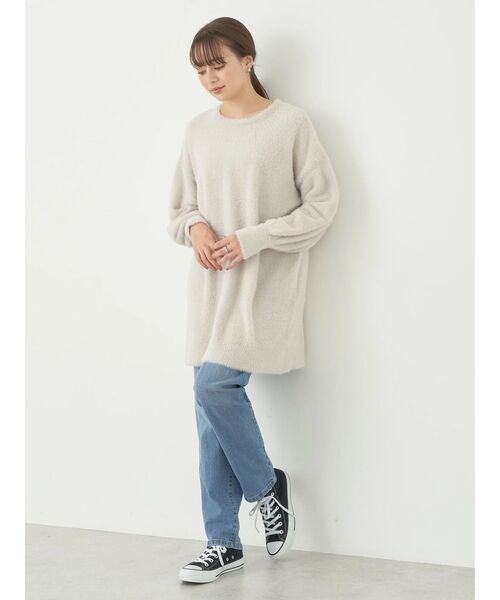 earth music&ecology(アースミュージックアンドエコロジー)の「ミニシャギーチュニック(チュニック・レディース・グレイッシュベージュ/ブラウン/ブルー・FREE)」の9枚目の写真