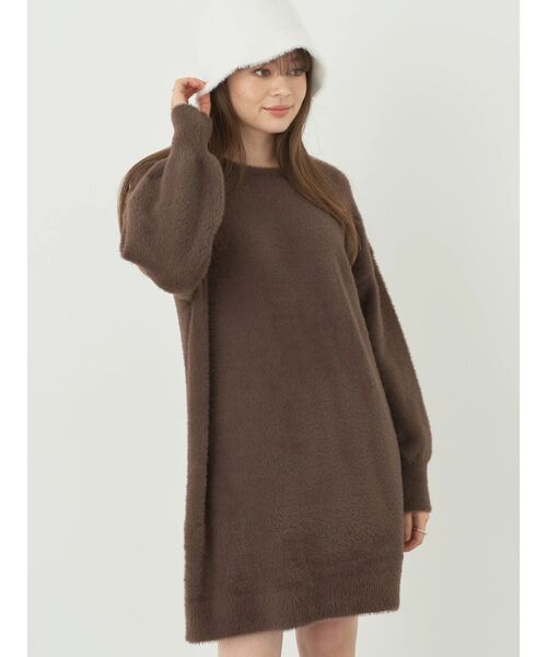 earth music&ecology(アースミュージックアンドエコロジー)の「ミニシャギーチュニック(チュニック・レディース・グレイッシュベージュ/ブラウン/ブルー・FREE)」の12枚目の写真
