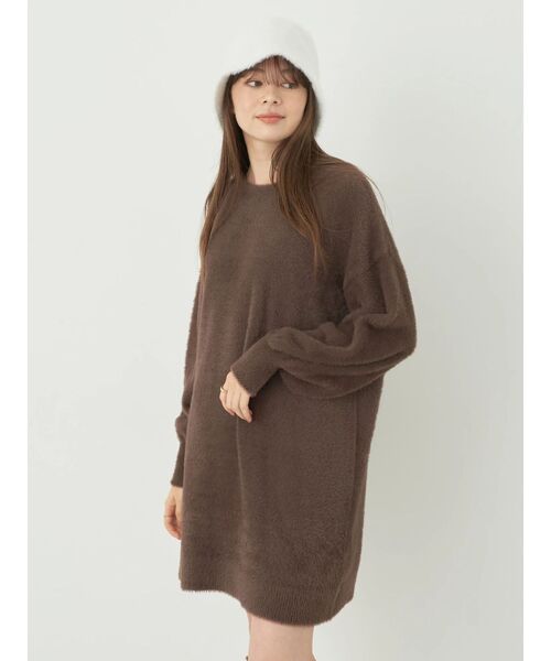 earth music&ecology(アースミュージックアンドエコロジー)の「ミニシャギーチュニック(チュニック・レディース・グレイッシュベージュ/ブラウン/ブルー・FREE)」の13枚目の写真